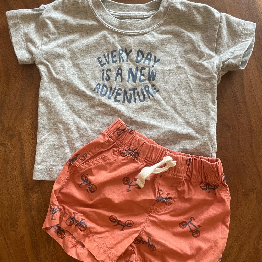 Carter's Gray and Orange Kids Matching Set